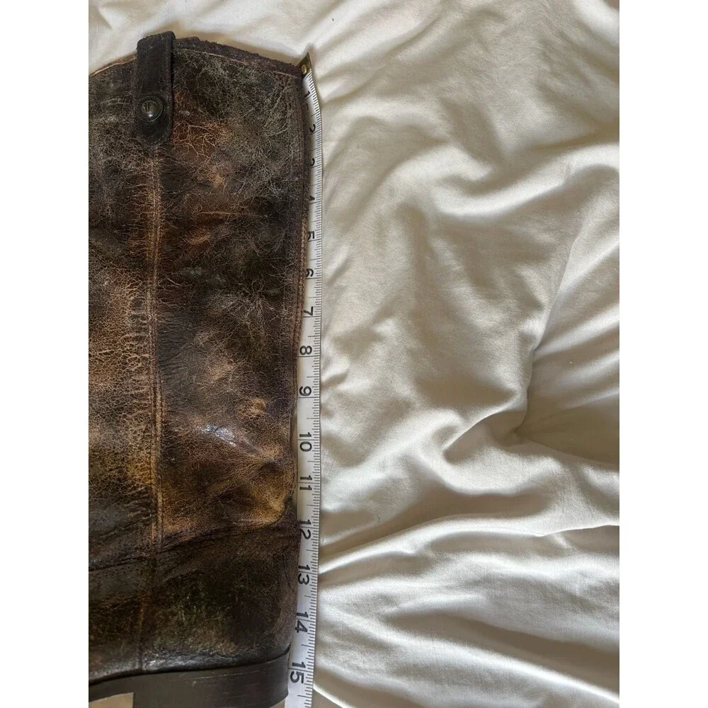 Frye Distressed Brown Leather Boots Women's Size 8 B